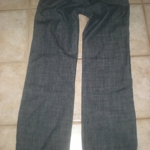 WASH JEANS  TROUSER   FLARE WIDE LEG    SIZE 28   Dark - Picture 5 of 6
